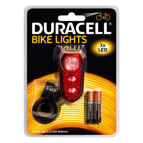 Фенер за велосипед Duracell Bike Light B02 + 2xAAA BL1