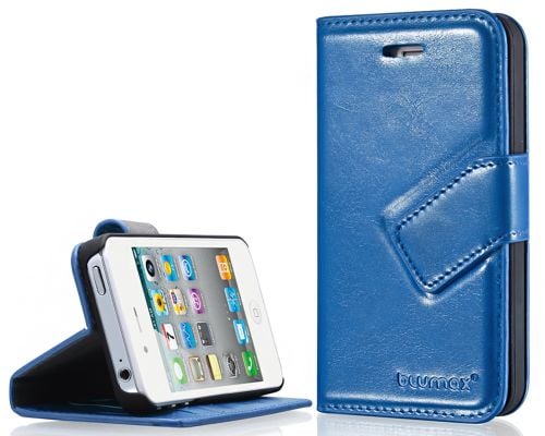 Blumax PU Wallet Bookstyle Case iPhone 4 4S Turquoise