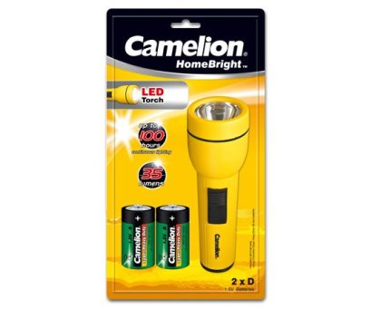 Фенер Classic 1 LED  FL1L2D + 2 батерии R20 - Camelion