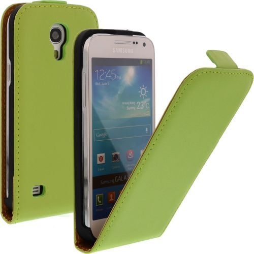 FLIP калъф за Samsung Galaxy S4 mini Естествена кожа Green