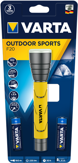 Фенер VARTA 18628 Outdoor Sports F20 LED + 2AA 