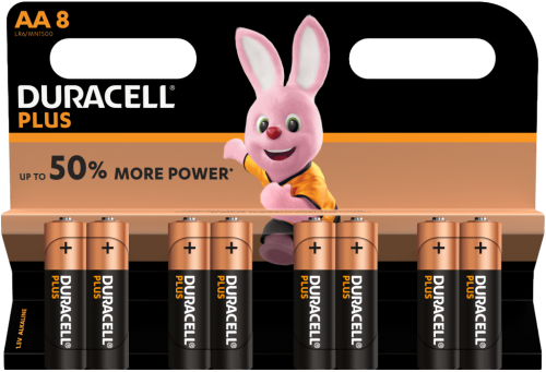 Алкални батерии АА Duracell Plus Power MN1500 AA