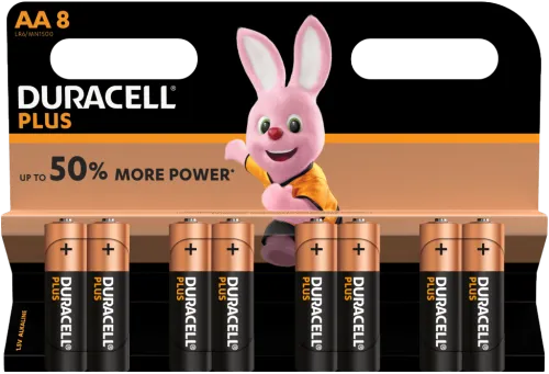 Алкални батерии АА Duracell Plus Power MN1500 AA