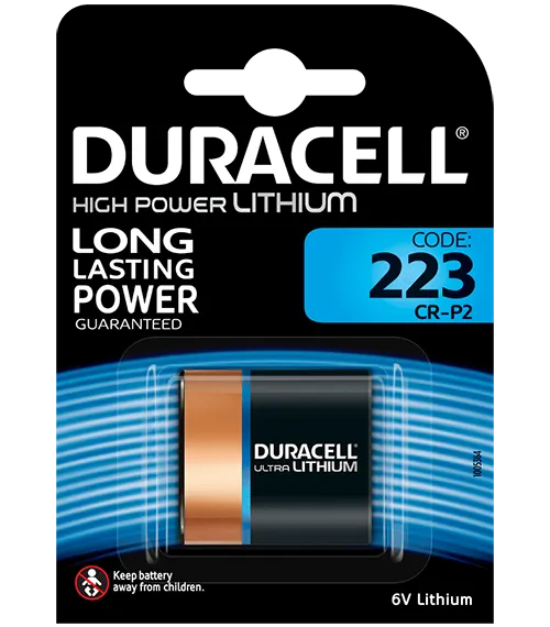 Литиева батерия CR-P2 Duracell DL223A - CR-P2 - 6V