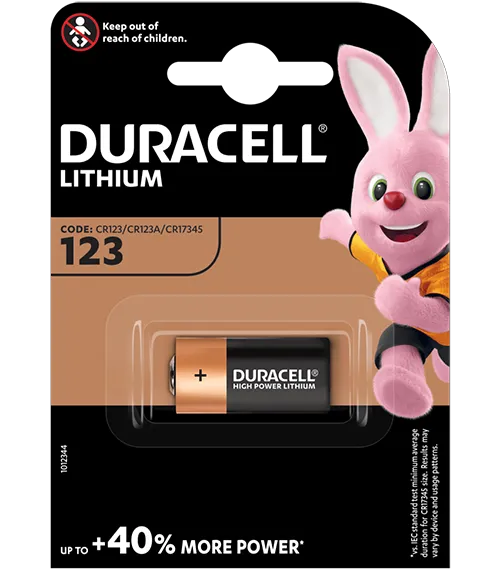 Литиева батерия CR123A 3V Duracell DL123