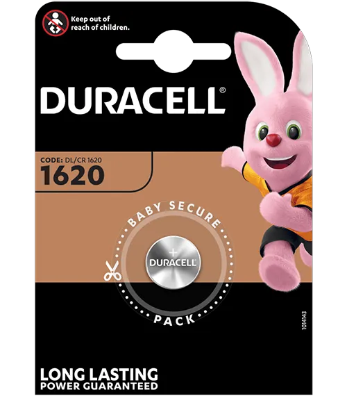 Литиева батерия CR1620 Duracell DL1620 - 3V