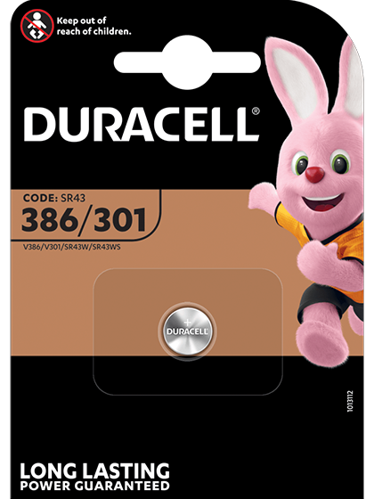 Батерия за часовник 386 - SR43SW - Duracell D386