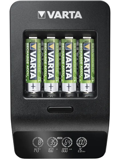 Smart зарядно устройство Varta с LCD и 4 батерии AA 2100 mAh