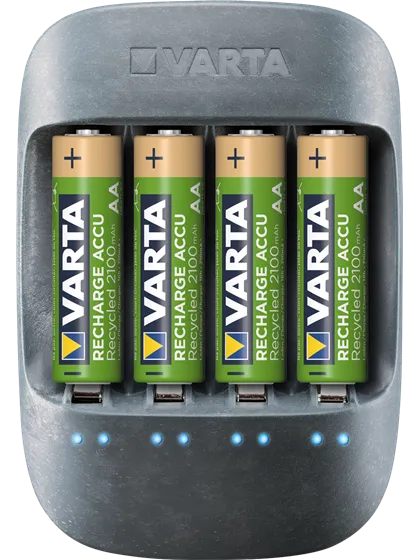 ЕКО зарядно устройство Varta с 4 батерии АА 2100 mAh