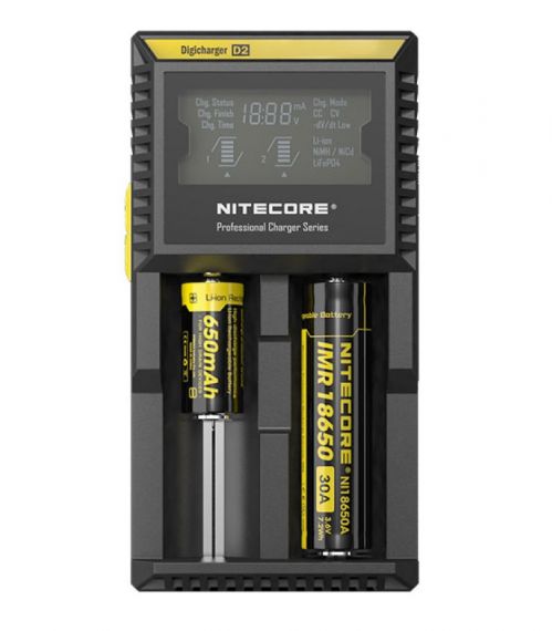 Универсално зарядно за IMR Li-Ion - Ni-Cd - Ni-Mh - LiFePO4 - Nitecore D2EU