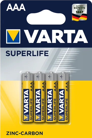 Цинкови батерии R3 AAA Varta Superlife AAA