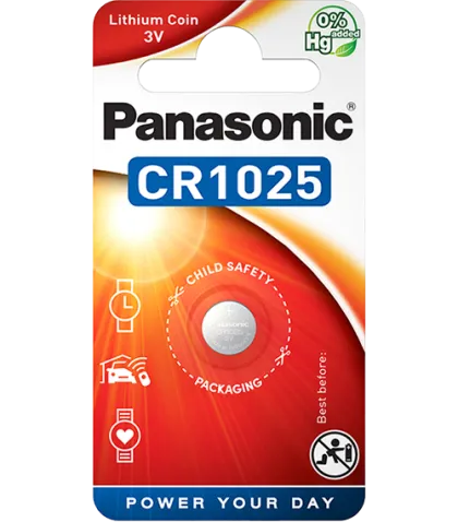 Литиева батерия CR1025 Panasonic CR1025 - 3V