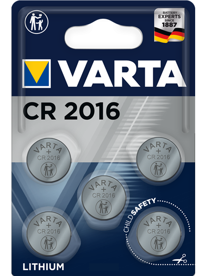 Литиеви батерии CR2016 Varta CR2016 - 3V - 5 броя