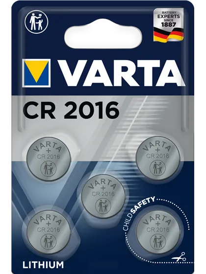 Литиеви батерии CR2016 Varta CR2016 - 3V - 5 броя