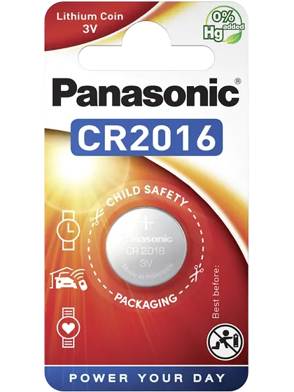 Литиева батерия CR2016 Panasonic CR2016 - 3V