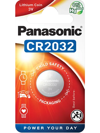 Литиева батерия CR2032 Panasonic CR2032 - 3V
