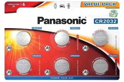 Литиеви батерии CR2032 Panasonic CR2032 - 3V 6 батерии