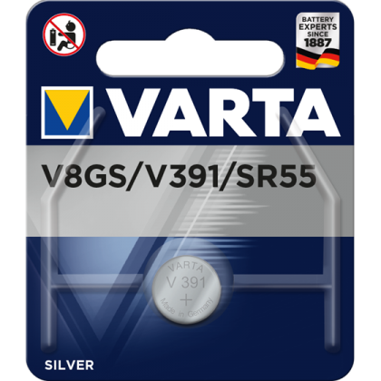 Батерия за часовник 391 Varta V8GS V391 SR55 - 1.55V