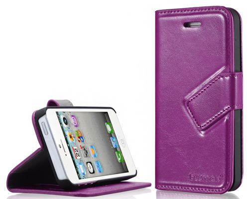 Blumax PU Wallet Bookstyle Case iPhone 5 Purple