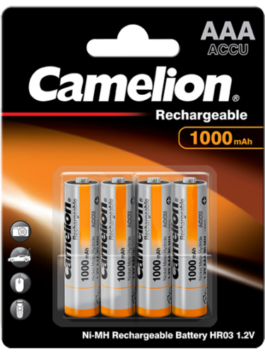 Акумулаторни батерии ААA Camelion Rechargeable AAA - 1000 mAh - BL4