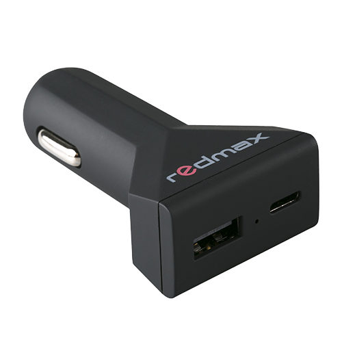 Двоен USB адаптер за кола 1 x 2.4A USB-A + 1 x 3.0A USB Type C