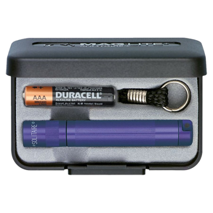 Мини фенерче за ключодържател MagLite Solitaire - лилаво
