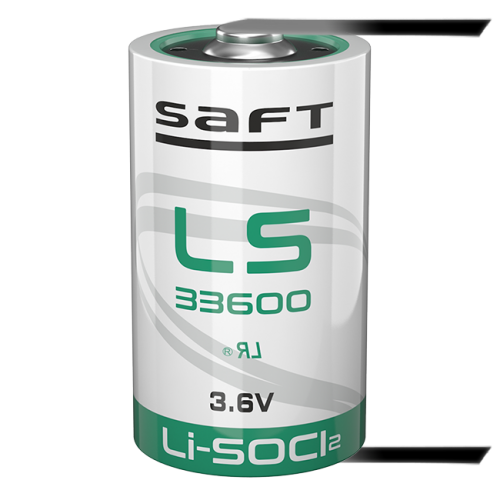 Батерия LS 33600 Li-SOCl2 Saft ER-D 3.6V 17000mAh с U-пластини