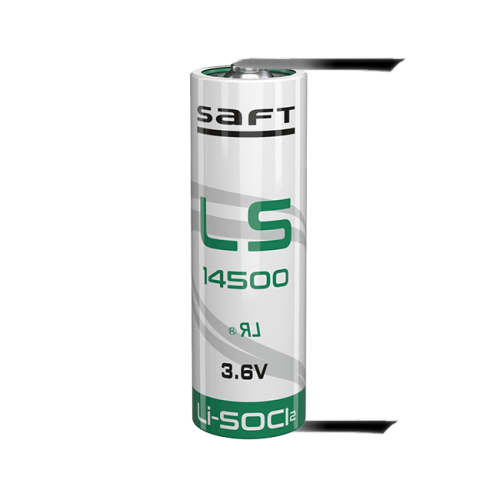 Батерия 14500 SAFT LS14500LF-U AA 3.6V 2600 mAh с пластини