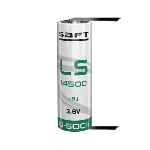 Батерия 14500 SAFT LS14500LF-U AA 3.6V 2600 mAh с пластини