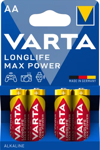 Алкални батерии AA Longlife Max Power - Varta AA - 4 броя