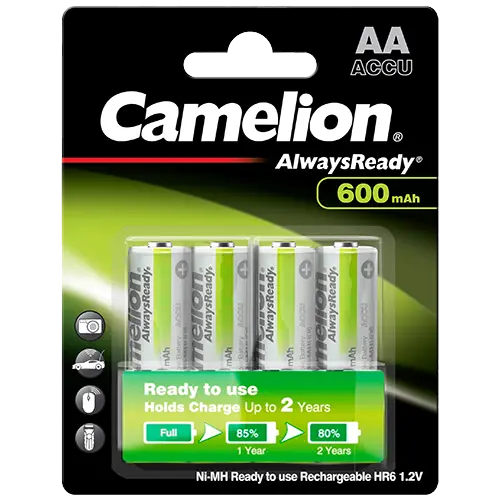 Акумулаторни батерии АА Camelion Always Ready AA - 600 mAh