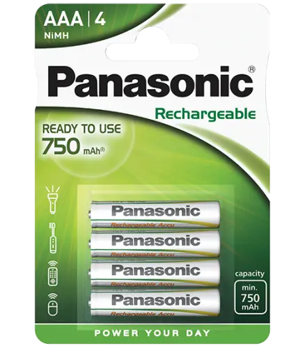 Акумулаторни батерии Panasonic AAA 750 mAh BL4