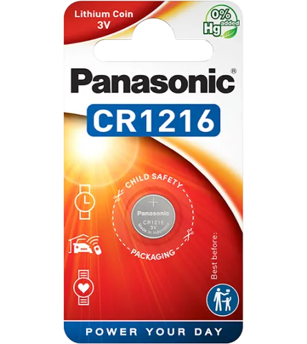 Литиева батерия CR1216 Panasonic CR1216 - 3V