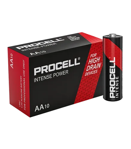 Алкални батерии АА Duracell Procell Intense MN1500 AA - 10 броя