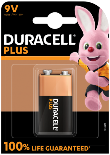 Алкални батерии 9V - Duracell Plus Power MN1604 9V