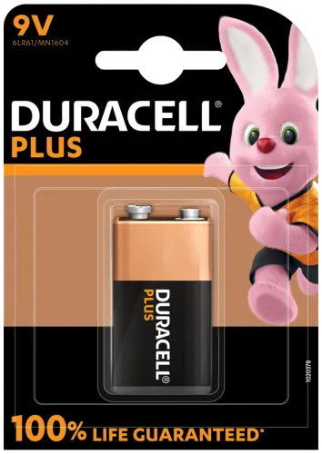 Алкални батерии 9V - Duracell Plus Power MN1604 9V