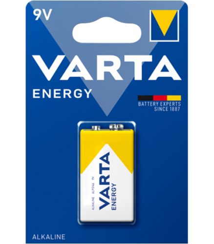 Алкална батерия 9V Varta Energy - 9V