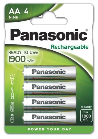 4 Акумулаторни батерии Panasonic AA 1900 mAh - 1.2V