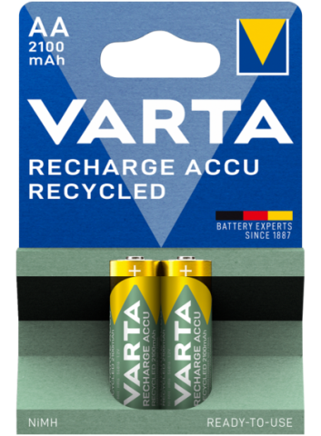 Акумулаторни батерии АА Varta Recycled AA 2100 mAh - 1.2V