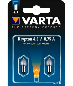 2 Криптонови крушки за фенер Varta V792 4.8V 0.75A