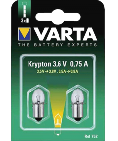 Криптонови крущки за фенер Varta V752 3.6V - стик