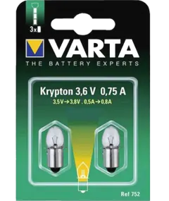 Криптонови крущки за фенер Varta V752 3.6V - стик