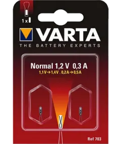 2 Крушки за фенер Varta V703 Argon 1.2V - 2 пина