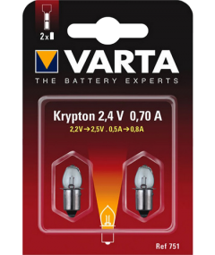 Криптонови крушки за фенер VartaV751  2.4V - стик