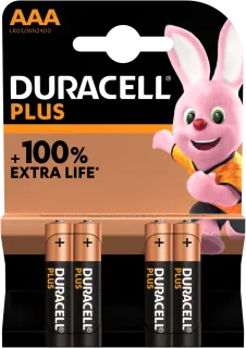 Алкални батерии ААА Duracell Plus Power MX2400 AAA - 4 броя