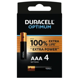 Алкални батерии ААА Duracell Optimum MX2400 AAA - 4 броя
