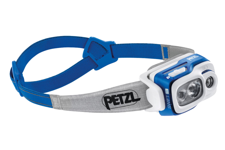 Акумулаторен фенер за глава PETZL SWIFT® RL 900 lm - Син