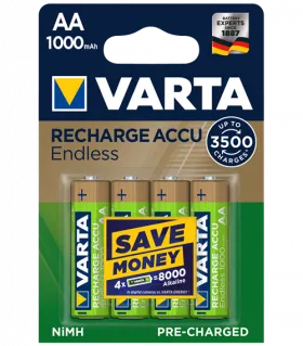 Акумулаторни батерии АА Varta Endless AA - 1000 mAh - 4 броя