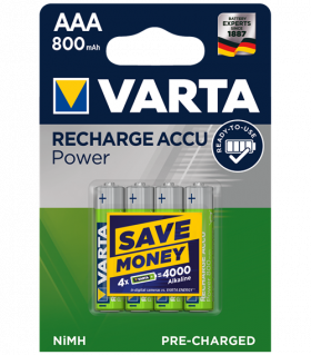 Акумулаторни батерии ААA Varta Ready2Use AAA - 800 mAh - BL4