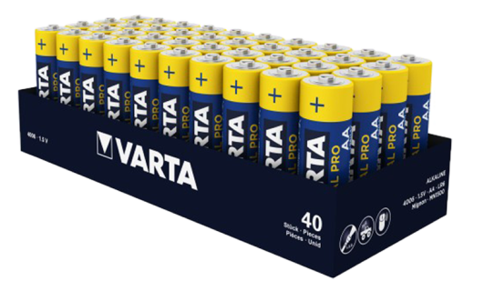 Алкални батерии AA Industrial Pro Varta AA - 40 броя